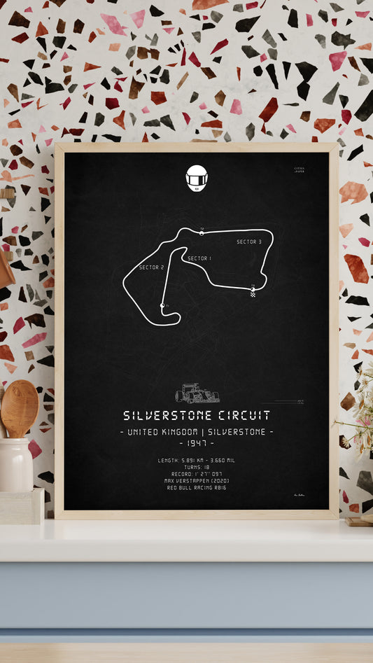Artwork of Silverstone Circuit